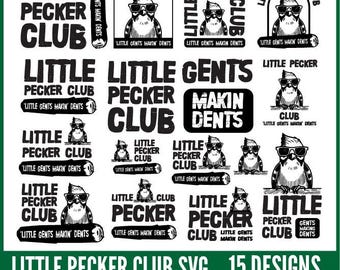 Diseño divertido de pájaro carpintero: Gráfico sarcástico del Lil Pecker Club (Descarga digital)