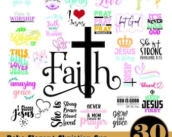 Boho Christian SVG Bundle: Bible Verse, Scripture, & Faith Quotes