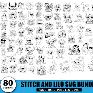 Stitch SVG, Lilo e Stitch SVG, Angelo SVG, Stitch Cartoon SVG, Stitch e Lilo Clipart, File Cricut, Stitch Tumbler SVG, Stitch Couple SVG
