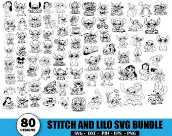 Stitch PNG Bundle: 80 Funny Designs for Sublimation & Printing