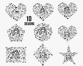 Eras Heart Symbols Design: Era Heart Svg,  Eras Symbol Png, Taylor Era Heart Design, Music Icon Svg File for Merchandise