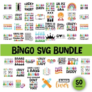 Bingo svg, Bingo balls svg, bingo card svg, bingo Dauber svg, bingo coloring svg, Cut file for silhouette, eps, dxf, png, clipart, Design