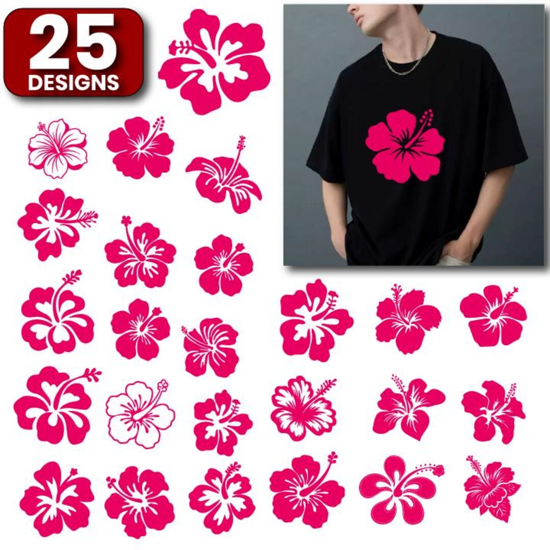 Hibiscus Flower SVG Bundle: Tropical Floral Cut Files - Etsy