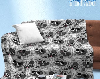 Pebble Cute Fleece Blanket, Video Game Dandy World Throw, Cozy Gamer Blanket, Farm Life Decor, Gift for Fans