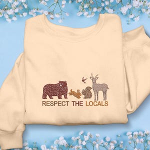 Respekt Lokale Wildtiere Gestickte Sweatshirt T-shirt Hoodie Sommer Gestickte Hemd Geschenke
