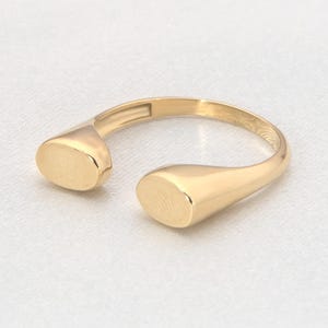 14k Solid Gold Chunky Open Dome Ring, Bold Gold Statement Ring, Unique Dome Ring, Stacking Ring, Open Gold Ring, Perfect Gift for Her