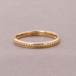 Milgrain Hochzeit Band, 14k Solid Gold Band, Herren Damen Gold passende Band, Jahrestag Ring, handgemachte Schmuck Geschenk