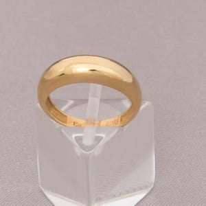 Chunky Statement Ring, Solid Gold Dome Ring in 2 Widths, Gold Signet Pinky Ring, Real Gold Bold Ring, Classic Timeless Heirloom Gold Ring