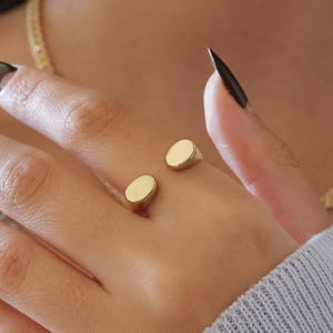14k Solid Gold Chunky Open Dome Ring, Bold Gold Statement Ring, Unique Dome Ring, Stacking Ring, Open Gold Ring, Perfect Gift for Her