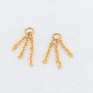 14k massief gouden bedelketting met hanger voor helixpiercing