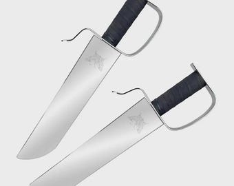 Butterly Swords Steel Twin Sword Wing Chung Training Kung Fu Shaolin Dao Swords Pair