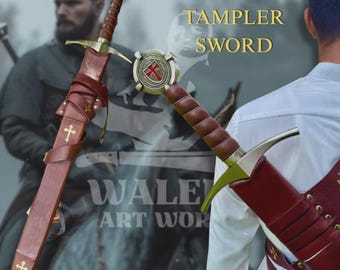 Accolade Sword of the Knights Templar Replica Medieval Crusader Sword Templar Collectible Sword Decorative Knight Sword Christmas gifts USA