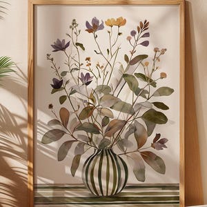 Spring Wildflower Print | Easter Floral Wall Art | Watercolor Botanical Painting | Nature-Inspired Home Decor | Pastel Flower Artwork