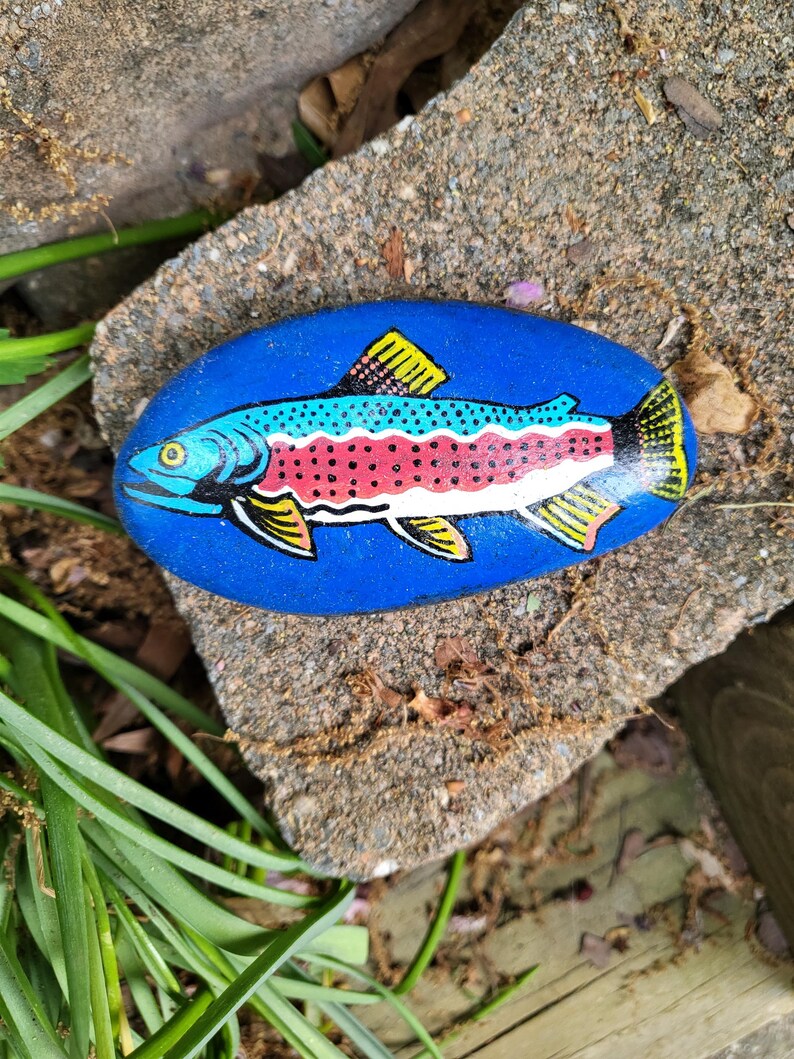 Fish Painted Rocks - Etsy