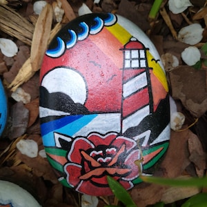 Lighthouse Painted Rocks
