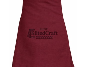 Kilt en laine marron pour hommes de 8 mètres - Kilt traditionnel des Highlands écossais, kilt plissé en laine lourde fait main avec lanières de cuir