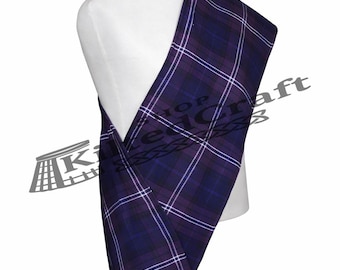 Écharpe Scotland Forever Tartan - Écharpe pour femme 100 % laine acrylique franges à la main (90" par 12")