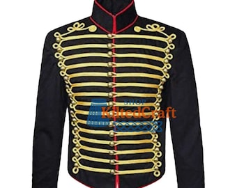 Veste militaire noire brodée d'or - John Smith Design