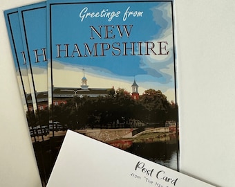 New Hampshire USA State Postcard