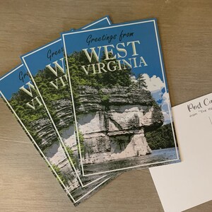 Cartolina dello stato della Virginia Occidentale, USA