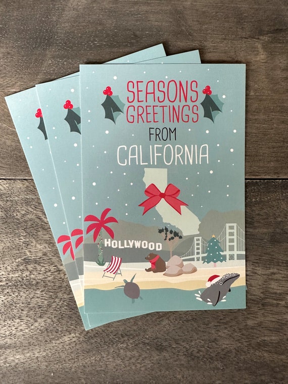 Have a California Christmas Blue Poster Have a California Christmas Blue Poster