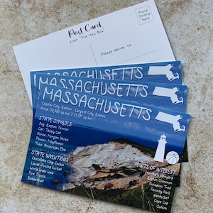 Massachusetts USA State Postcard