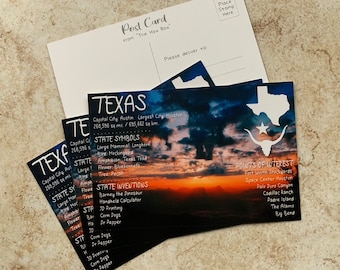 Texas USA State Postcard