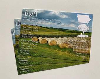 Iowa USA State Postcard