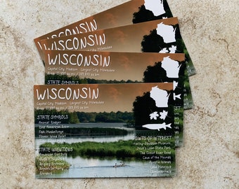 Wisconsin USA State Postcard