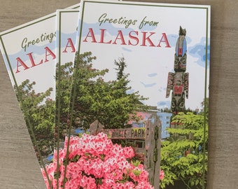 Alaska USA State Postcard