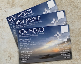 New Mexico USA State Postkarte