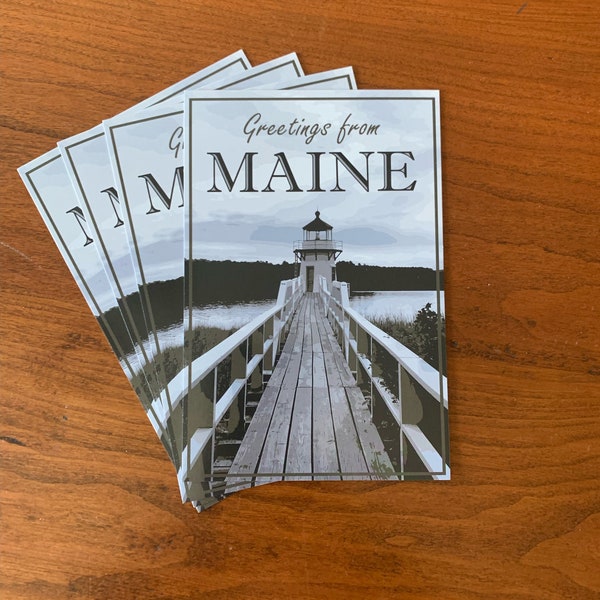 Maine USA State Postcard