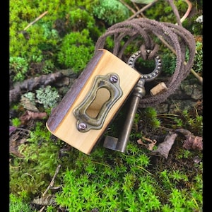 Locks- lock dread bead + key necklace- big dread bead- dreadlocks jewellery