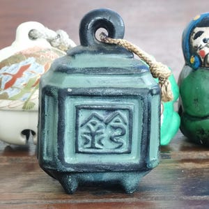 Vintage Japanese Temple Bell – Miniature Green Dorei Bell | Asian Zen Decor, Lucky Charm Gift