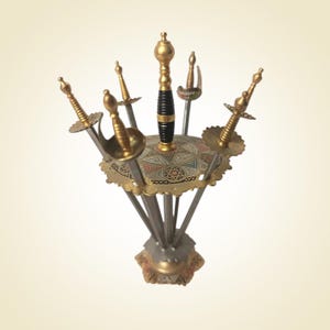 レトロ　ヴィンテージ真鍮カクテルソード BEHOLD− サーベル 1個 真鍮製 剣 ソード アメリカ製 スタンピング