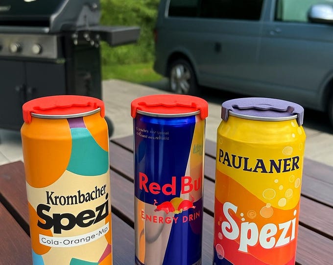 Reusable can lid against insects – drink protection for cans | Outdoor, festival | Fits Red Bull Energy and soft drink cans