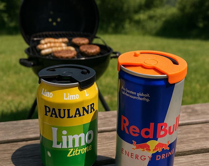Reusable can lid against insects – drink protection for cans | Outdoor, festival | Fits Red Bull Energy and soft drink cans