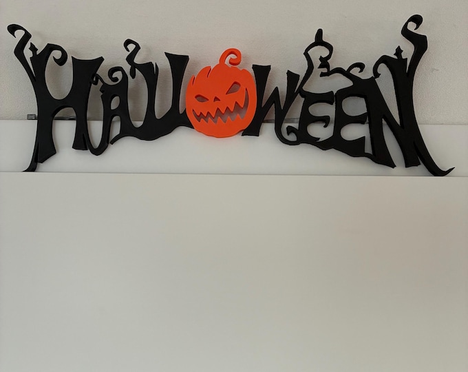 3D-printed Halloween lettering – pumpkin with face – perfect decoration for autumn & Halloween party