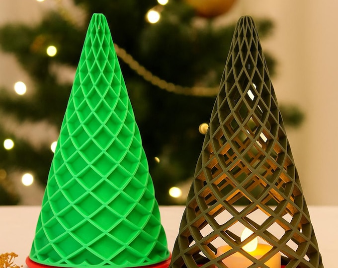 3D printed Christmas tree decoration – modern Christmas decoration, sustainable table decoration, Christmas gift idea, without LED