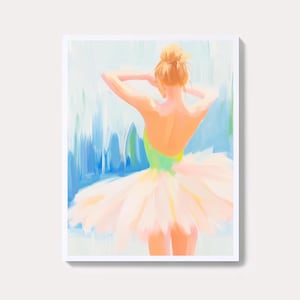 Anmutige Ballerina Gemälde | Eleganter Tanz Kunstdruck | Ballett-Studio Wand Kunst druckbare digitale Download