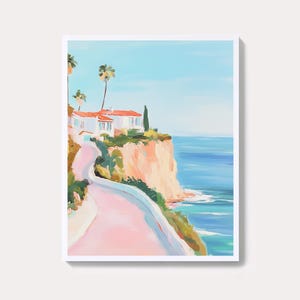 La Jolla Sunset Watercolor Print: California Beach Art (Digital Download)