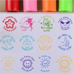 Benutzerdefinierte Lehrerstempel aus dem Klassenzimmer des Lehrers Stempel, personalisierte Lehrerstempel, Geschenk für Lehrer, Abschlussgeschenke für Lehrer