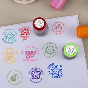 Custom Portrait Teacher Stamp for Homework Grading, Funny Teacher Stamps for Homework Grading, Back To School/Thank You Gift for Teacher