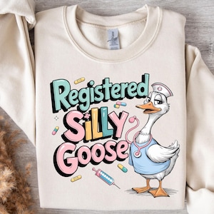 Registrierte Silly Goose Nurse Design: SVG-PNG-Dateien