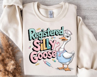 Diseño de enfermera registrada de Silly Goose: archivos SVG y PNG