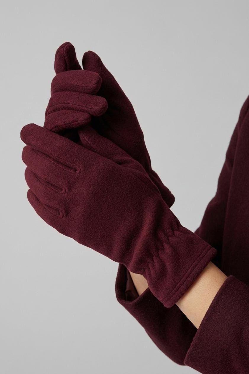 Burgundy gloves - Etsy 日本