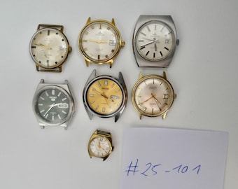 Lot of automatic watches Dugena Rio Provita Seiko 7 pieces 3309 2417 2472