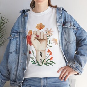 Empowered Women T Shirt, Women&#39;s Activist Tee, Feminist Graphic Tee, Protest Movement Shirt, Resist Fist Tshirt, Retro Empowerment Top