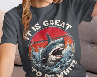 Camiseta divertida de tiburón blanco: regalo para los amantes del océano
