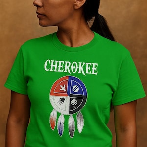 Cherokee Medicine Wheel T-Shirt: Indigenous Tribal Design